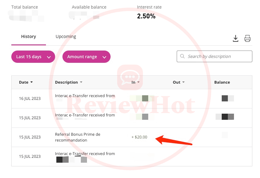 EQ BANK 20$ bonus