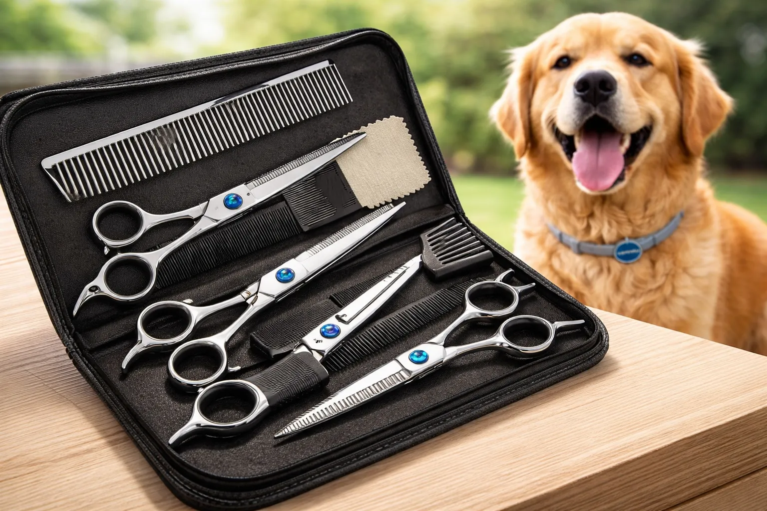 GLADOG Professional 5 in 1 Dog Grooming Scissors Set Review details