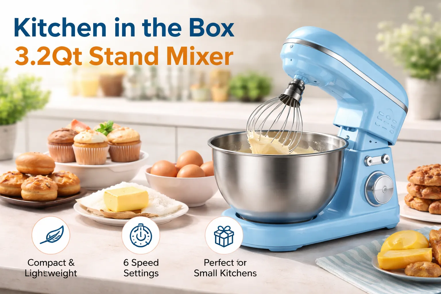Kitchen in the box Stand Mixer 3.2Qt Review – Pros and Cons details