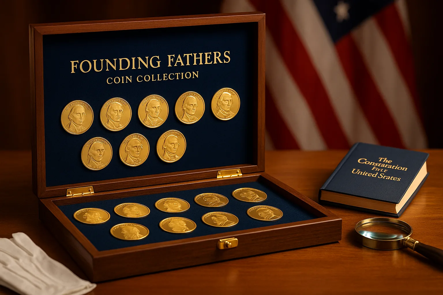 Franklin Mint Founding Fathers Coin Collection